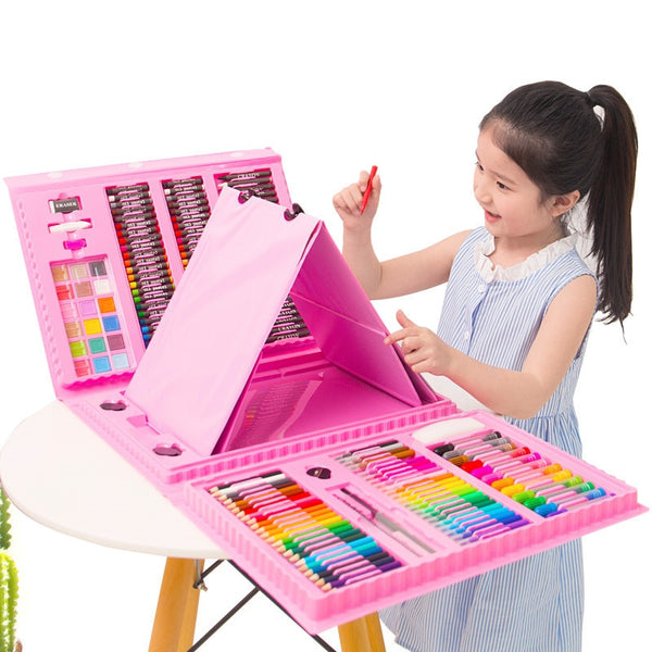208-Piece With Easel Children's Painted Set Painting Watercolor