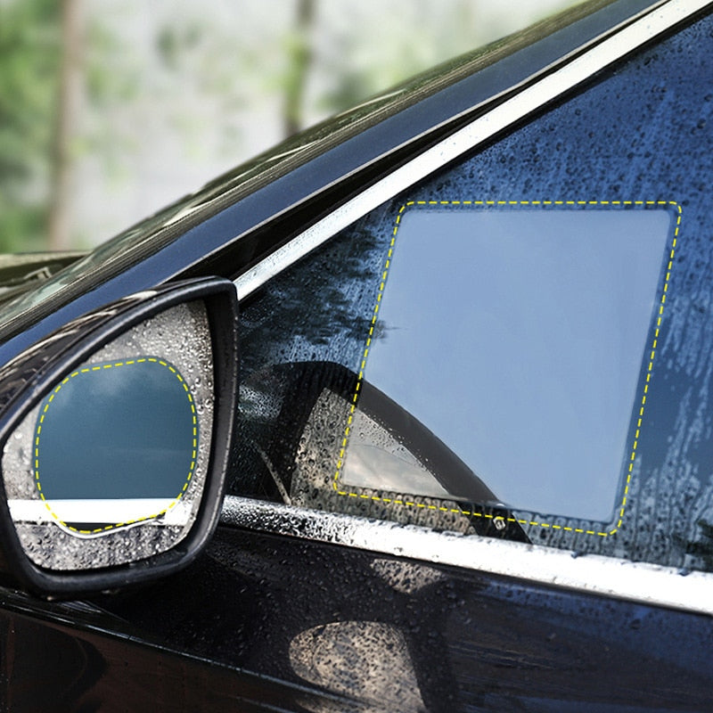 2pcs / set Anti Fog Car Mirror Window Clear Film Anti-Light
